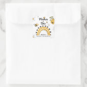 Mama to Bee Baby Shower Quadratischer Aufkleber (Tasche)