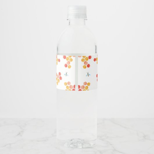 Mama to BEE Baby Shower Water Flasche Etikett (Rückseite)