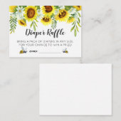 Mama-to-Bee Babydusche Windeln Raffle Tickets Mitteilungskarte (Vorne/Hinten)