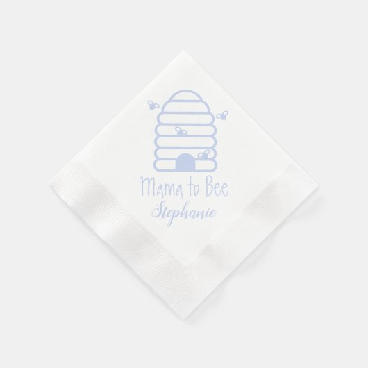 Mama to Bee Blue Hive Baby Dusche Napkins Serviette (Ecke)