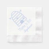 Mama to Bee Blue Hive Baby Dusche Napkins Serviette (Vorderseite)