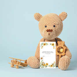 Mama to Bee Gelbe Blüten Hummeln Windeln Raffle Begleitkarte