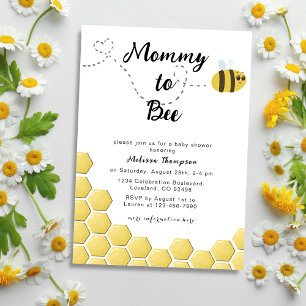 Mama to Bee Gender Neutral Honeycomb Baby Shower Einladung