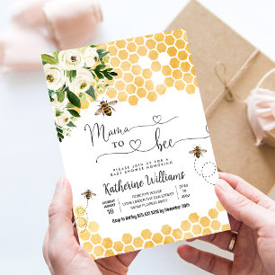 Mama To Bee Honey Bee Baby-Party Einladung