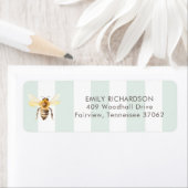 Mama to Bee Honey Green Baby Shower Rücksendeadres (Insitu)