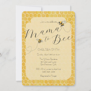 Mama to Bee Honigbiene Baby Shower Einladung