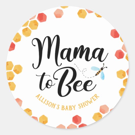 Mama to BEE Paper Tellers Runder Aufkleber (Vorderseite)