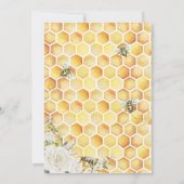 Mama to Bee White Floral Baby Shower Einladung (Rückseite)