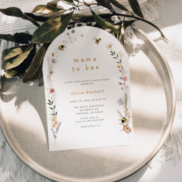 Mama to Bee Wildblume Arch Baby Shower Einladung