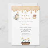 Mama to Bee Wildblume Baby Shower Einladung (Vorderseite)