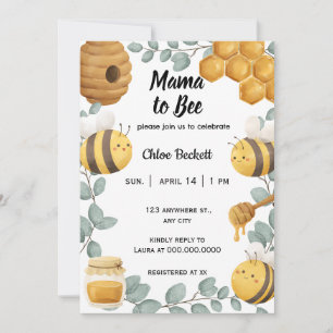 Mama to Bee Wildblume Baby Shower Einladung