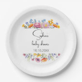 Mama to Bee Wildblume Baby Shower Pappteller (Vorderseite)