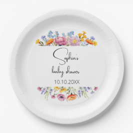 Mama to Bee Wildblume Baby Shower Pappteller