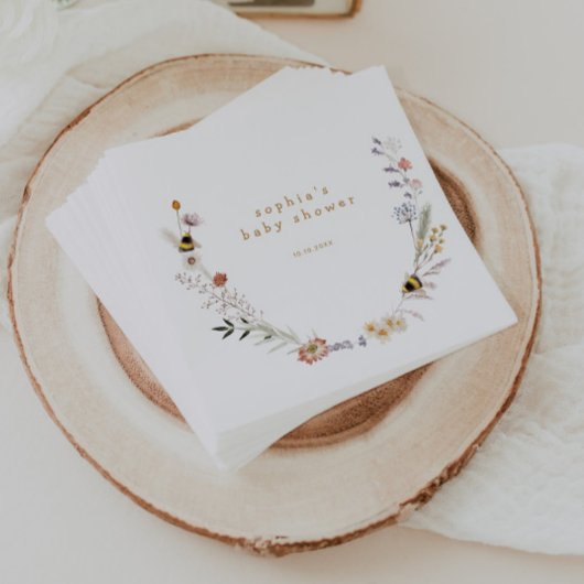 Mama to Bee Wildblume Baby Shower Serviette