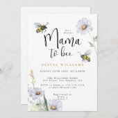 Mama to Bee Wildblume Daisy Baby Shower Einladung (Vorne/Hinten)