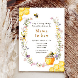 Mama to Bee Wildblume Honeybee Mommy Baby Shower Einladung