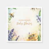 Mama to Bee Wildblume Honeybee Mommy Baby Shower Serviette (Vorderseite)