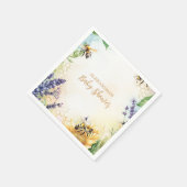 Mama to Bee Wildblume Honeybee Mommy Baby Shower Serviette (Ecke)