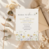 Mama to Bee Wildblume Rustic Garden Baby Dusche Einladung