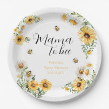 Mama to Bee Yellow Blumen Bumblebee Baby Dusche
