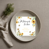 Mama to Bee Yellow Blumen Bumblebee Baby Dusche Serviette