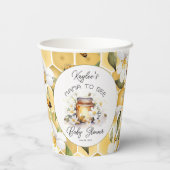 Mama to Bees Blume and Bies Honey Baby Shower Pappbecher (Rückseite)