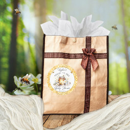 Mama to Bees Blume and Bies Honey Baby Shower Runder Aufkleber