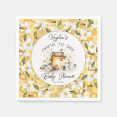 Mama to Bees Blume and Bies Honey Baby Shower Serviette (Vorderseite)
