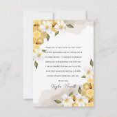 Mama to Bees Blume and Bies Honey Baby Sprinkle Dankeskarte (Rückseite)