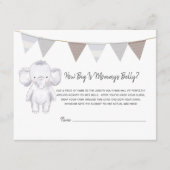 Mama to be's Bly Size Game Modern Baby Elephant Begleitkarte (Vorderseite)
