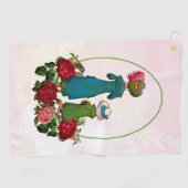 Mama Tochter Duo Rote Rosen BlumenMuttertag Golfhandtuch (Horizontal)