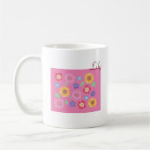 Mama & Tochter Rosa Blumengarten Tasse (Links)