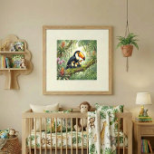 Mama Toucan und Kinder-Kinderzimmer Poster