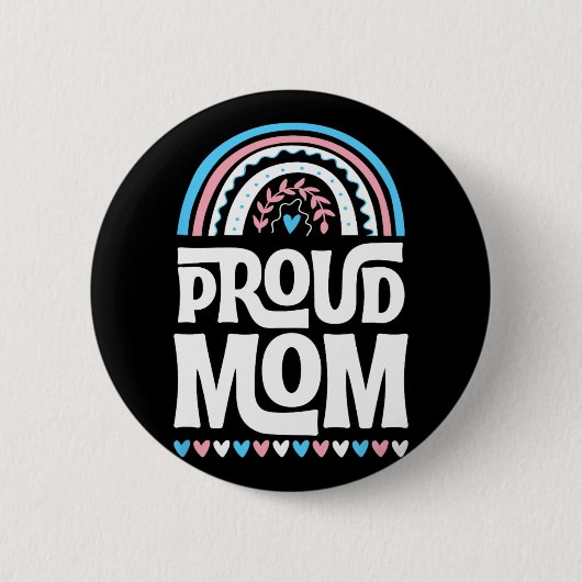Mama Transgender Prilag Flag Mütter Tag Bohemisch Button (Vorderseite)