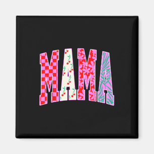 Mama Trendy Karierte Kirschen Schleife Halloween F Magnet
