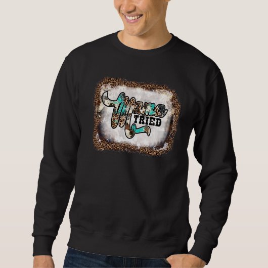 Mama Tried Leopard Lightning Bolt Western Sweatshirt (Vorderseite)