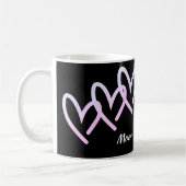 Mama Triple Black Heart Kaffee Tasse (Links)