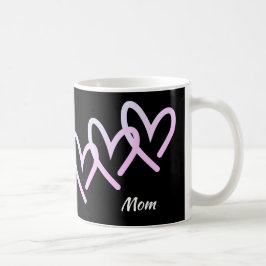Mama Triple Black Heart Kaffee Tasse