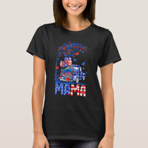 Mama Truck American Flag Feuerwerk Patriotic 4th O T-Shirt
