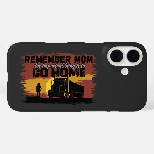 Mama Trucker Liebe Road Journey Familiendesign Case-Mate iPhone Hülle (Rückseite (Horizontal))