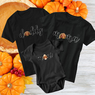 Mama Truthahn Retro Erntedankfest Familien-Matchin T-Shirt