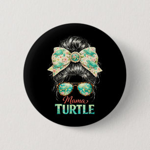 Mama-Turtle-Shirt Meeresleben Sommer Ozean Mutter Button