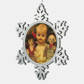 Mama & Twins Schneeflocken Zinn-Ornament (Rechts)