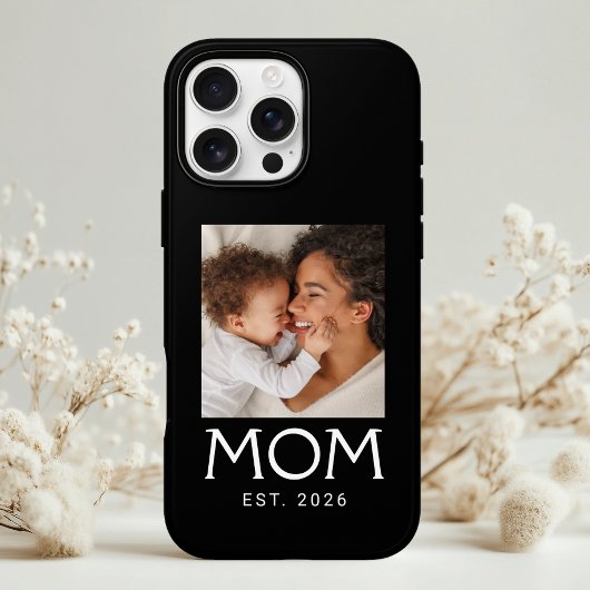 Mama Typografie Foto Schwarz Case-Mate iPhone Hülle