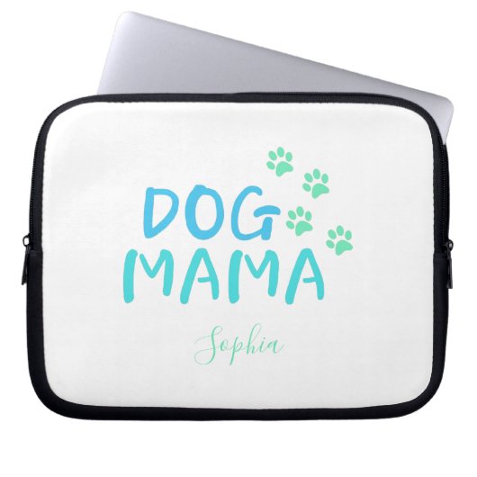 MAMA-Typografie für niedliche Paw und Hunde Laptopschutzhülle (Vorderseite)