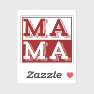 MAMA TYPOGRAFIE MUTTERTAGSGESCHENK AUFKLEBER