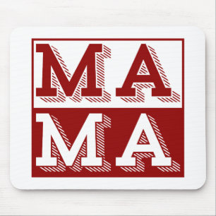 MAMA TYPOGRAFIE MUTTERTAGSGESCHENK MOUSEPAD