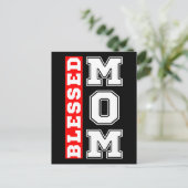 Mama Typografie Postkarte (Stehend Vorderseite)