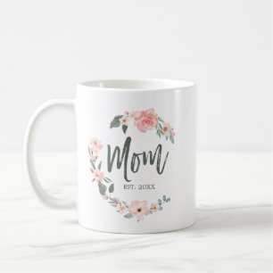 Mama Typografie Rose Wasserfarbenfrohe Muttertag Kaffeetasse