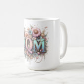 Mama Typografie und Blume Kaffeetasse (VorderseiteRechts)